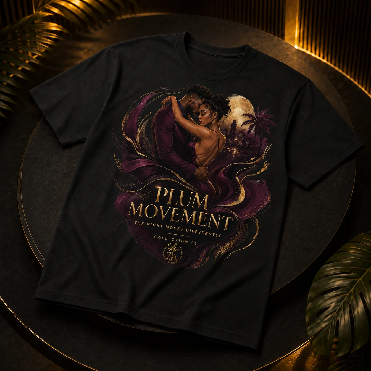 ZoukAfrobeat Plum Movement Tee