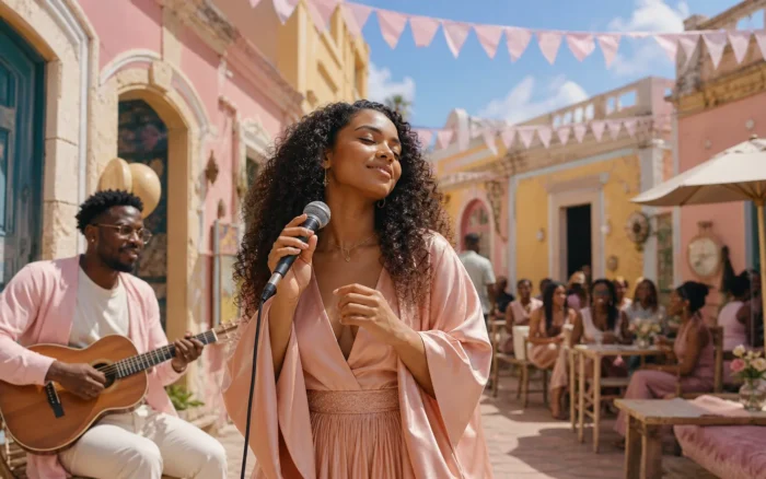 Brightly lit Afro-Caribbean music scene representing Zouk Love 2025 | Quand Chaque Mot Faisait Battre le Cœur 💕: An Emotional Musical Journey