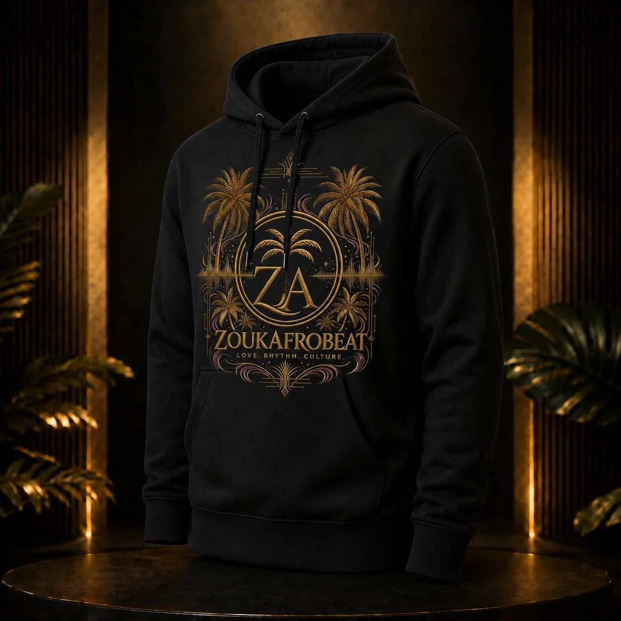 ZoukAfrobeat Black Raglan Hoodie