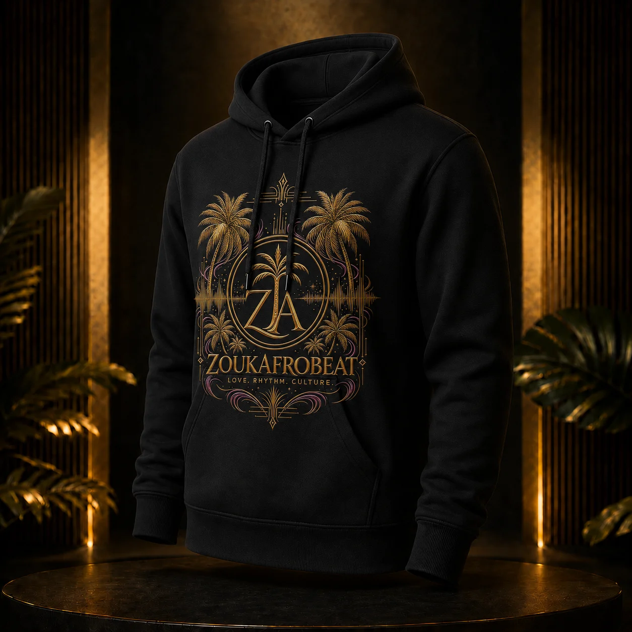 ZoukAfrobeat Black Raglan Hoodie