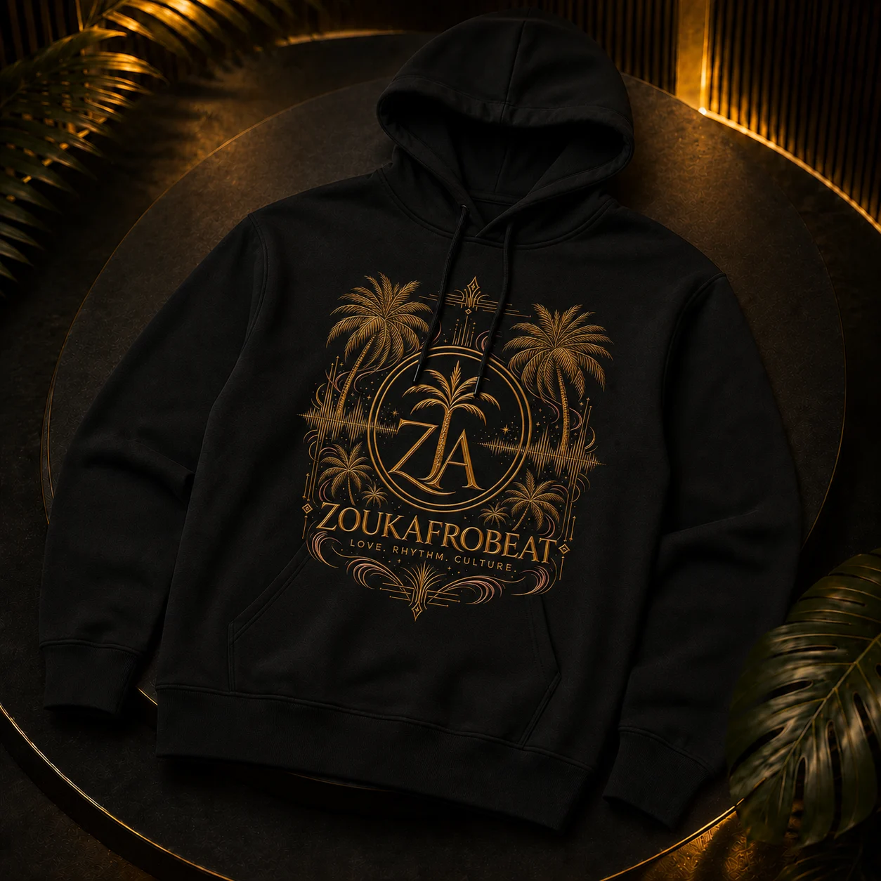 ZoukAfrobeat Black Raglan Hoodie