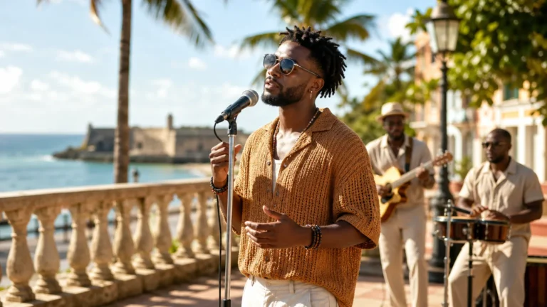 Brightly lit Afro-Caribbean music scene representing Kizomba Zouk Mix 2026