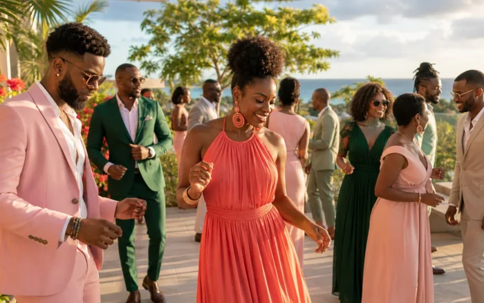 Brightly lit Afro-Caribbean music scene representing Afro-Caribbean Dance Mix: Kizomba, Kompa & Gouyad Nonstop