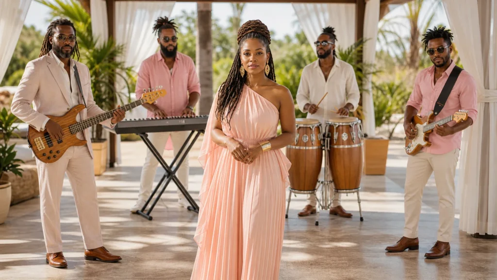 Brightly lit Afro-Caribbean music scene representing GOUYAD ZOUK LOVE 2025: Slow & Sexy Mix – A Companion Guide