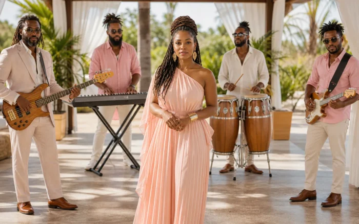 Brightly lit Afro-Caribbean music scene representing GOUYAD ZOUK LOVE 2025: Slow & Sexy Mix – A Companion Guide