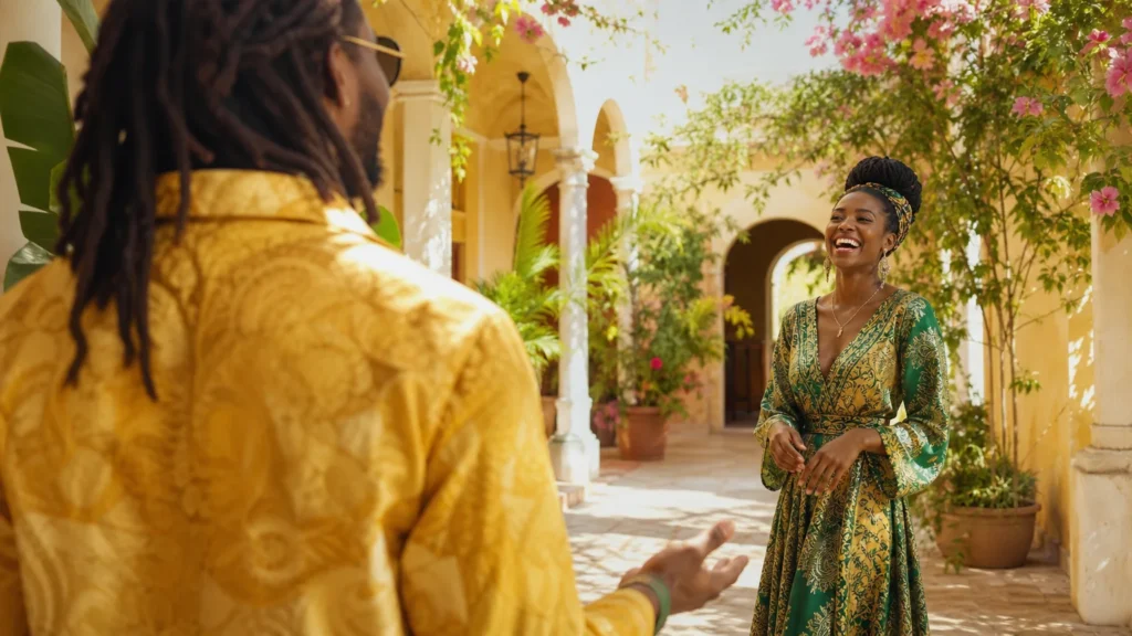 Brightly lit Afro-Caribbean music scene representing Haitian Kompa 2026 Heartbreak Songs for the Last Dance – Official Companion