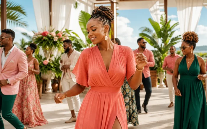 Brightly lit Afro-Caribbean music scene representing Experience the Romance with Kompa Gouyad Therapy 2026
