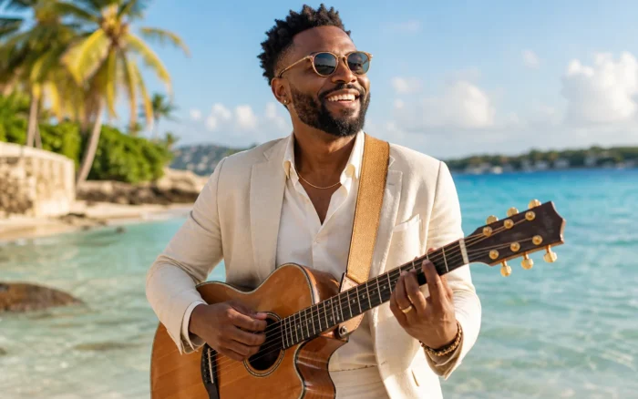 Brightly lit Afro-Caribbean music scene representing Kompa Slowed 2026 Something Going On | To The World Version Love Overview